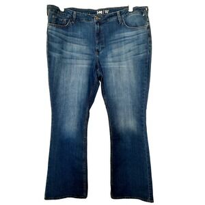 Lee‎ Women Jeans Plus 24W Bootcut Stonewash Regular Fit Mid Rise Stretch Causal